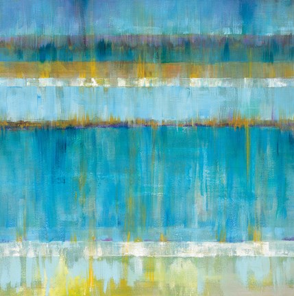 Framed Abstract Stripes Print