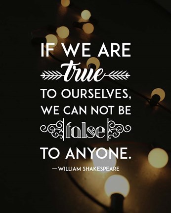 Framed If We Are True To Ourselves - Yellow Lights Print