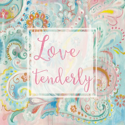 Framed Spring Dream Paisley III Pink Sentiment Print