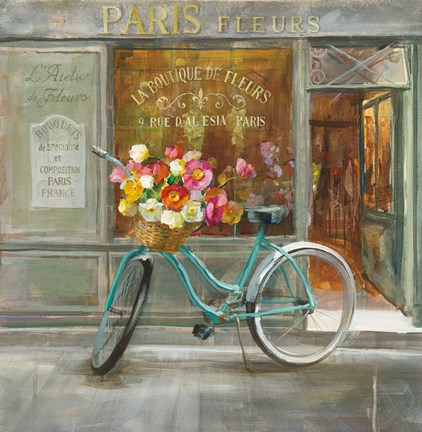Framed French Flowershop Print