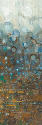Framed Blue and Bronze Dots VI Print