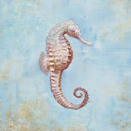 Framed Treasures from the Sea I Watercolor Print