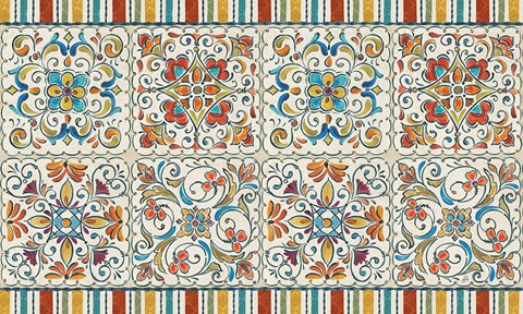 Framed Mediterranean Flair XVIII Print