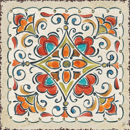 Framed Mediterranean Flair XIII Print