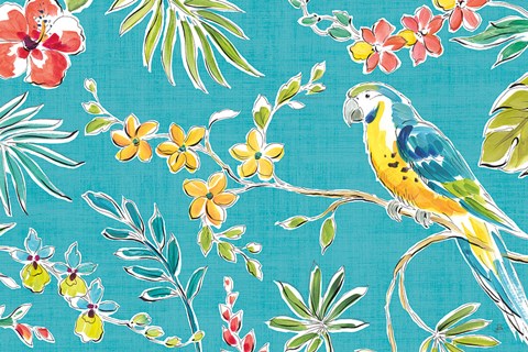 Framed Tropical Oasis II Print