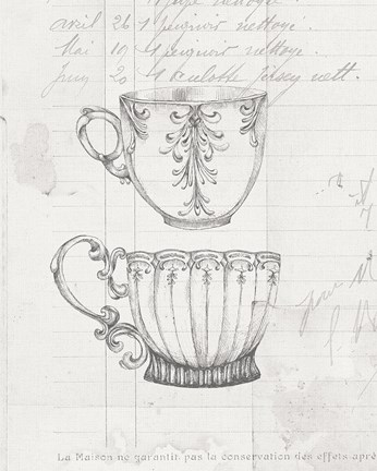 Framed Authentic Coffee IV White Gray Print