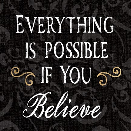 Framed Inspirational Collage IV on Black Print