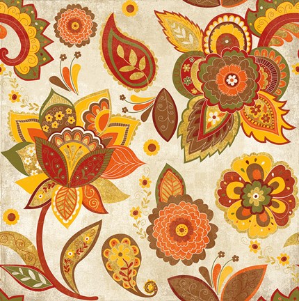 Framed Fun Florals Spice Crop Print