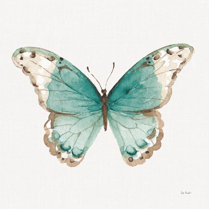 Framed Colorful Breeze XII with Teal Print