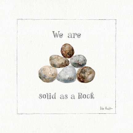 Framed Pebbles and Sandpipers VI Print
