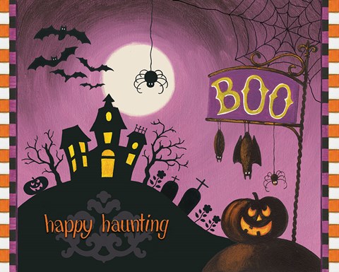 Framed Happy Haunting Boo Print