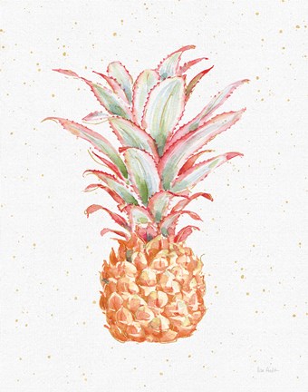 Framed Gracefully Blush Pineapple XII Print