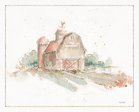 Framed Farm Friends XV Barn Print