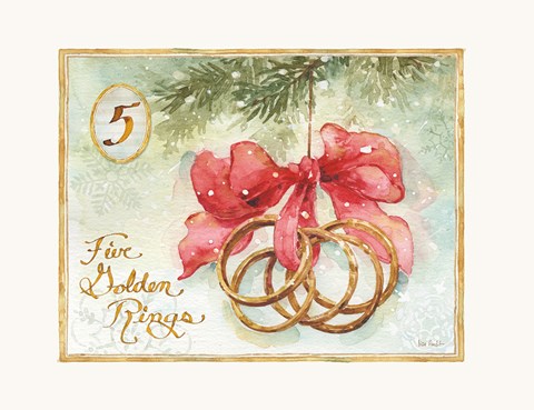 Framed 12 Days of Christmas V Print