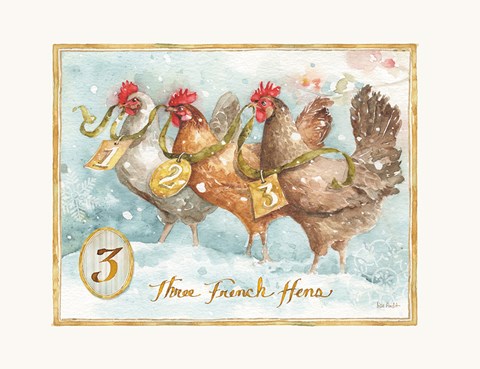 Framed 12 Days of Christmas III Print