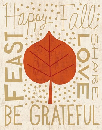 Framed Family Tree Leaf III Print