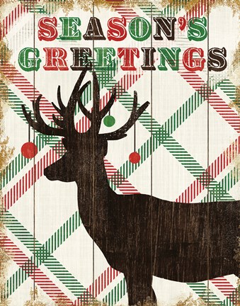 Framed Simple Living Holiday Deer Print