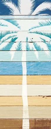 Framed Beachscape Palms IV Print