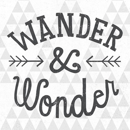 Framed Mod Triangles Wander and Wonder Print