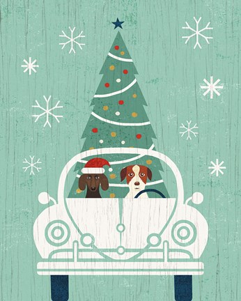 Framed Holiday on Wheels XIII Print