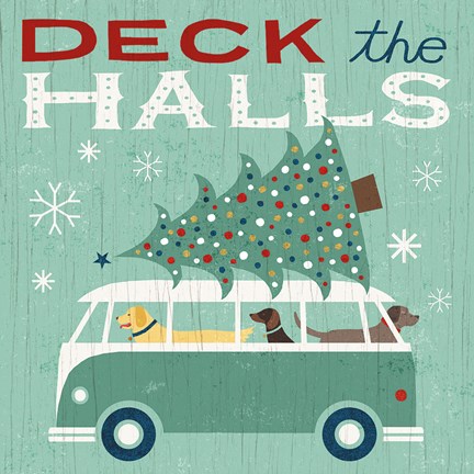 Framed Holiday on Wheels IV Print