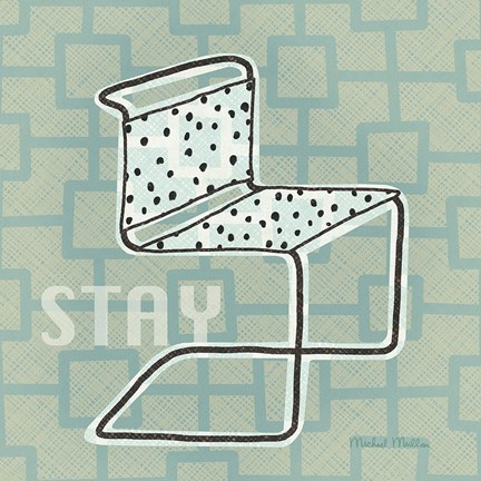 Framed Retro Chair III Stay Print