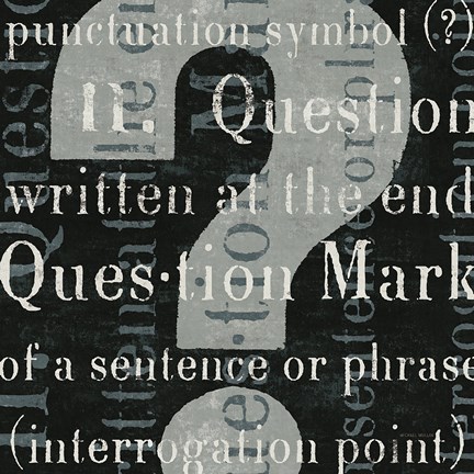 Framed Punctuated Text IV Print