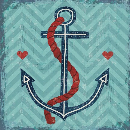 Framed Nautical Love Anchor Print