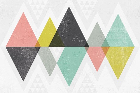 Framed Mod Triangles II Print