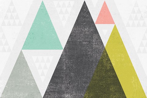 Framed Mod Triangles I Print