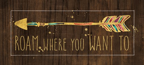 Framed Beautiful Arrows IV on Wood Print