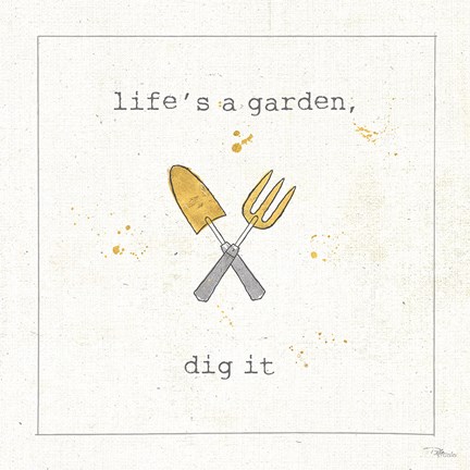 Framed Garden Notes II Print