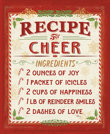 Framed Holiday Recipe I Print