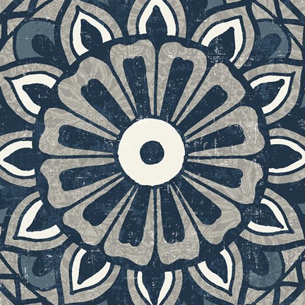 Framed Inspired India Blue IV Print