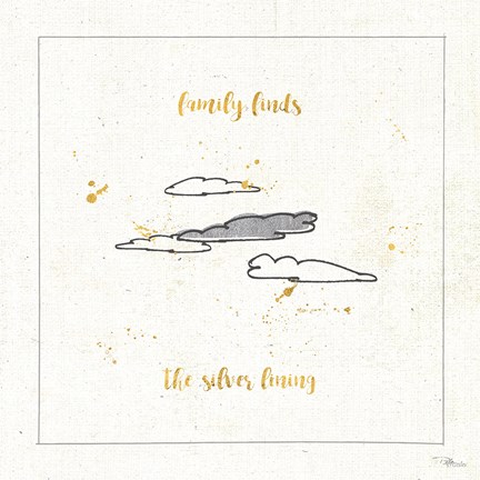 Framed Lil Memos VII Cursive Print