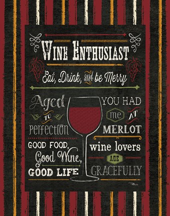 Framed Wine Enthusiast II Print