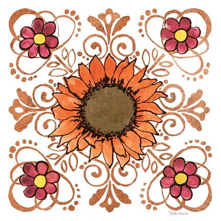 Framed October Garden VI Print