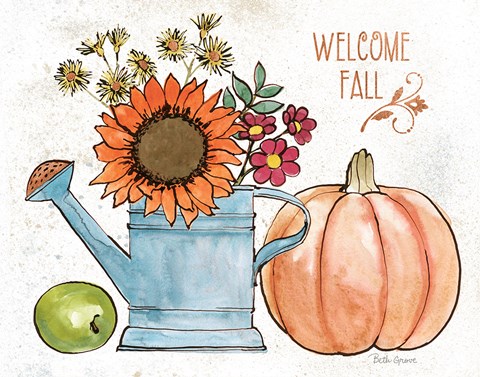 Framed October Garden II Print