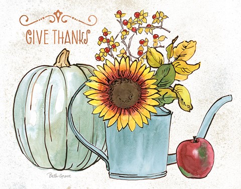 Framed October Garden III Print