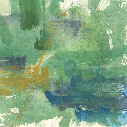 Framed Blue Accent I Print