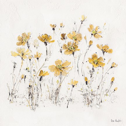 Framed Wildflowers III Yellow Print