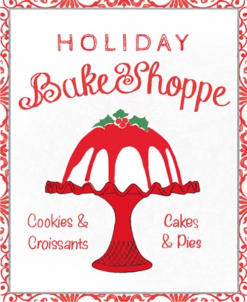 Framed Chalkboard Christmas Signs II on White Print