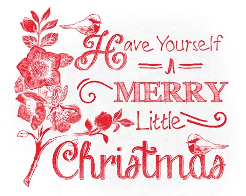 Framed Chalkboard Christmas Sayings V on white Print