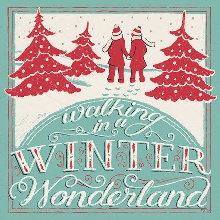 Framed Merry Little Christmas III Print