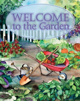 Framed Welcome Garden Print