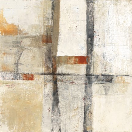 Framed Aerial Viewl I White Print