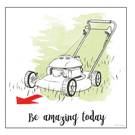 Framed Home Improvement I with Color Script Print