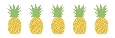 Framed Pineapple Row Print