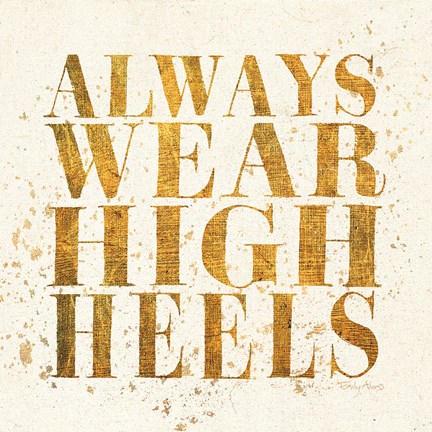 Framed Shoe Fetish Quotes II Light Print