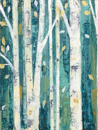 Framed Birches in Spring II Print
